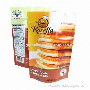 High-barrier laminated stand-up slider bags, used for food packaging